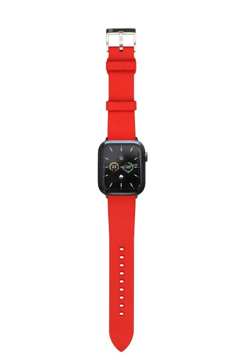 Bracelet caoutchouc Rouge corail