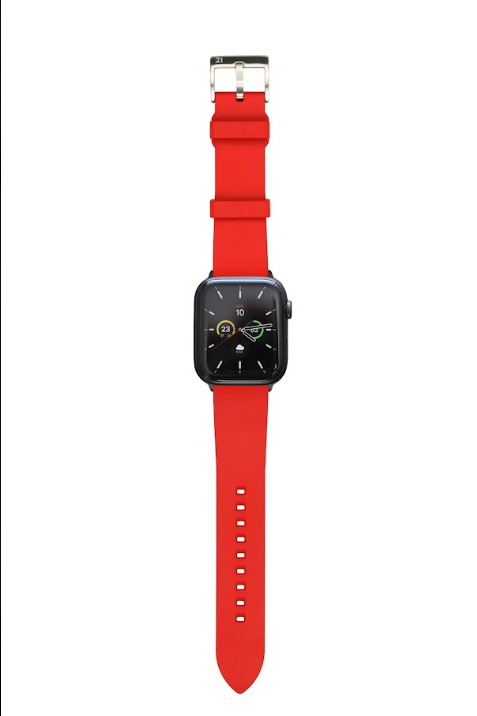 Bracelet caoutchouc Rouge corail